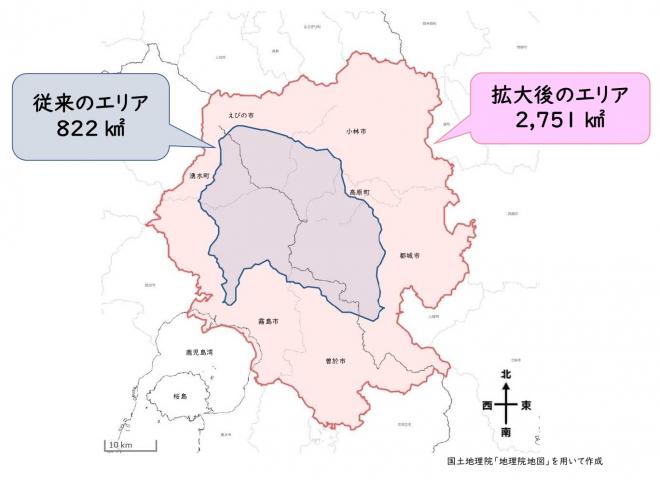 霧島ジオパークエリア図